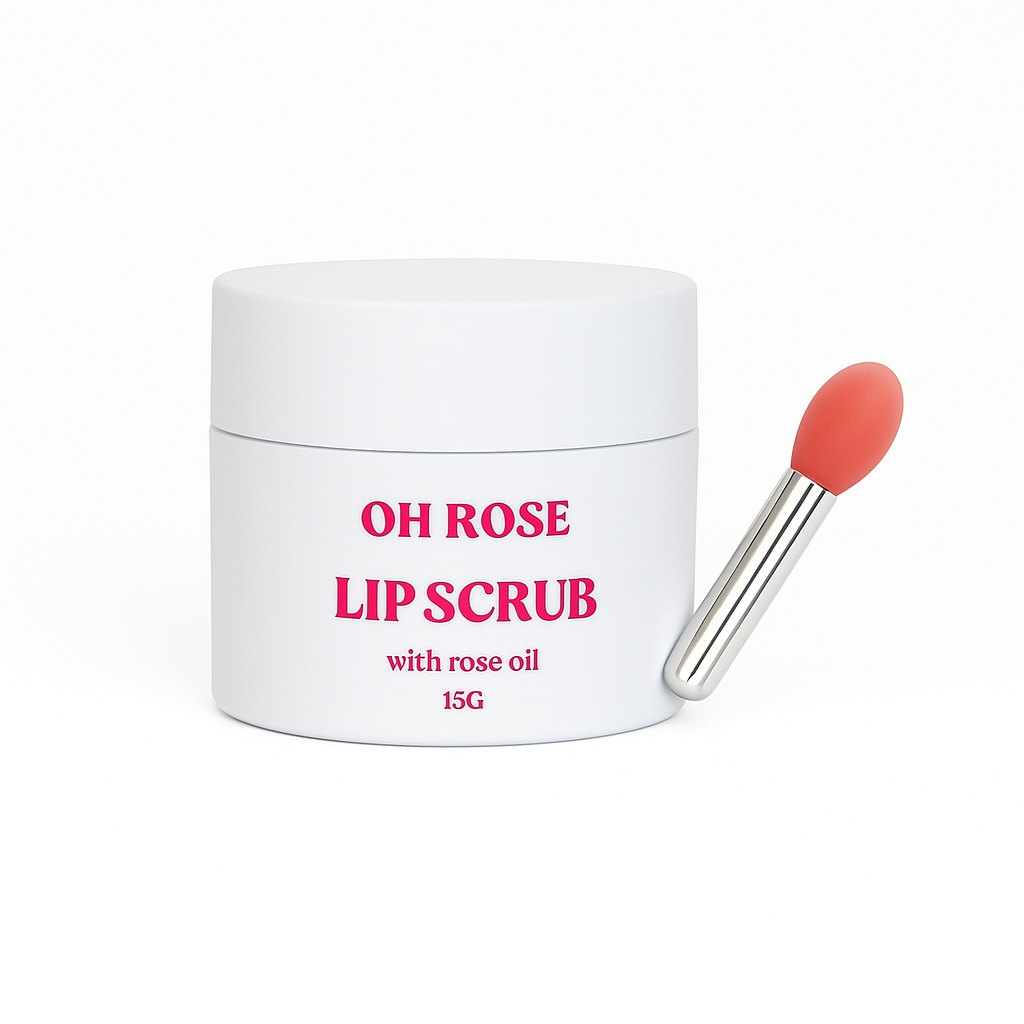 Lip scrub with rose oil