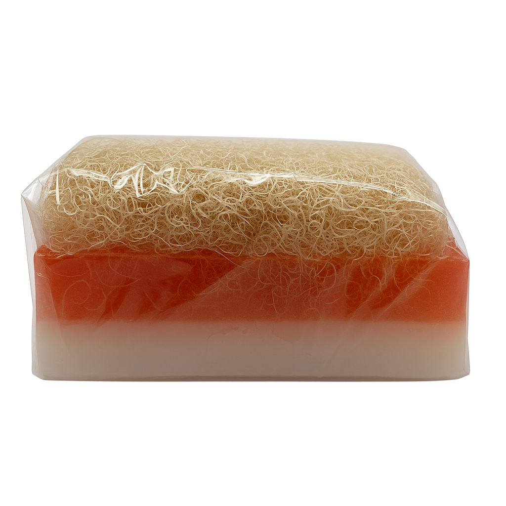 Loofah soap with Rosewater & Goatmilk